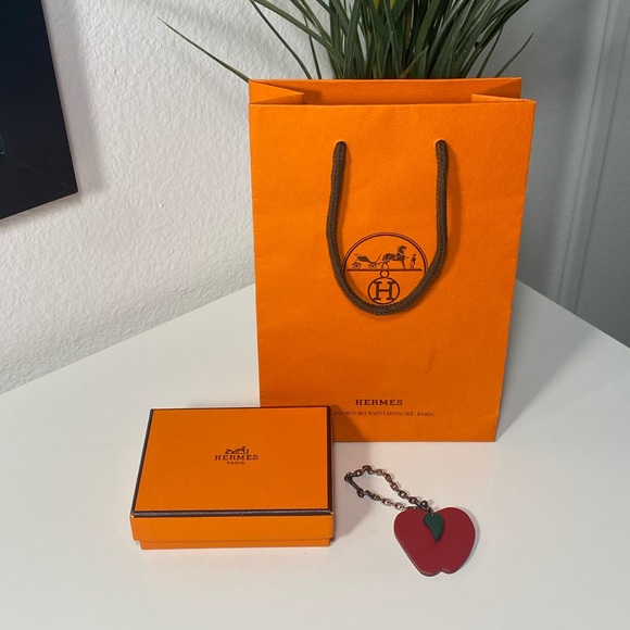 HERMÈS Apple Leather Bag Charm Limited Edition